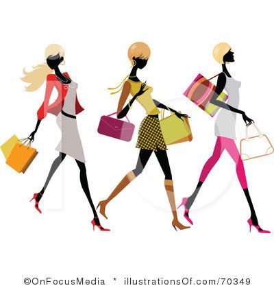 royalty free shopping clipart illustration 70349 Look Like A Million Bucks...But Only Spend Five!