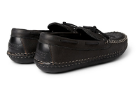 Slip In, Step Out:  Quoddy Lodge Herringbone and Leather Slippers