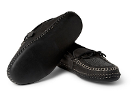 Slip In, Step Out:  Quoddy Lodge Herringbone and Leather Slippers