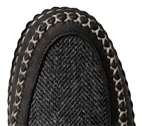 Slip In, Step Out:  Quoddy Lodge Herringbone and Leather Slippers