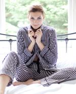 DKNY Stripe Fleece Ladies Pyjamas