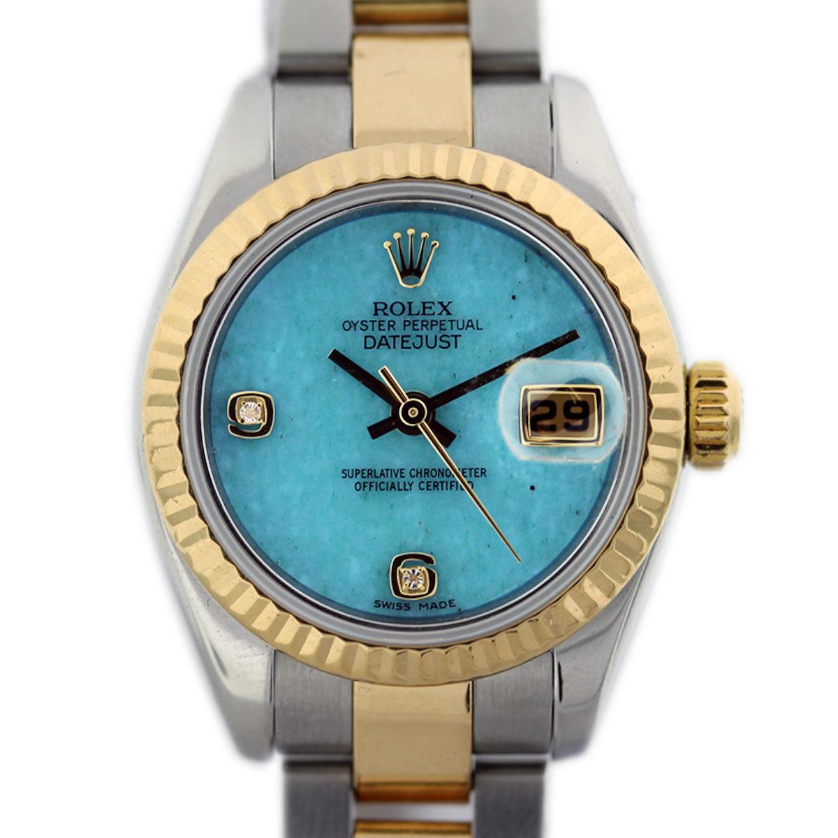 Rolex 179173 Datejust Factory Turquoise Diamond Dial, rolex datejust vintage