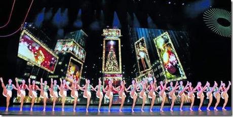 High kicks galore in The Radio City Christmas Spectacular, written by Linda Haberman and featuring the Rockettes.