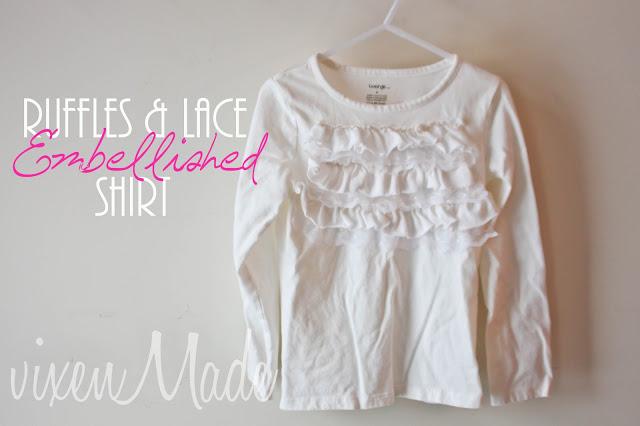 Ruffles & Lace Embellished Shirt