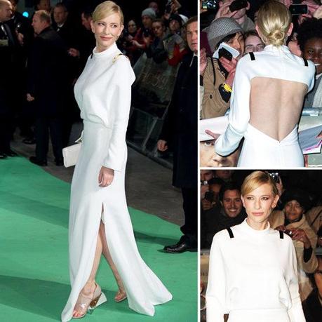 Cate Blanchett in Resplendently White Givenchy Gown at Hobbit Premiere