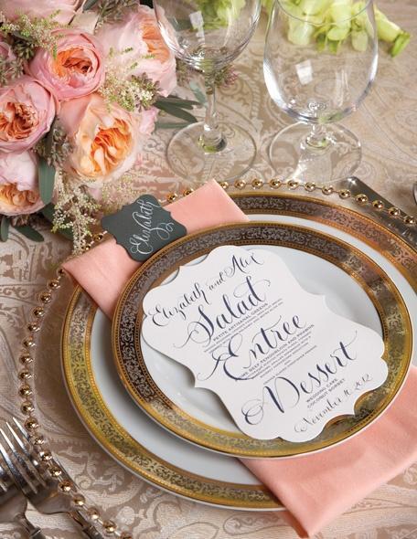Pink and Gold Wedding Inspiration - Tablescape