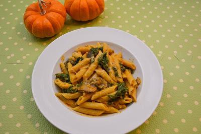 Kale & Mushroom Pumpkin Pasta