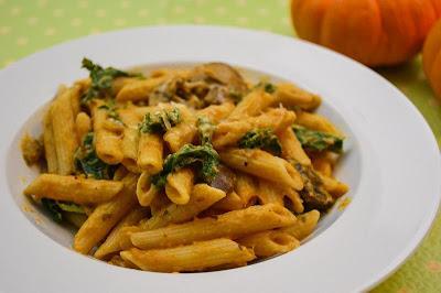 Kale & Mushroom Pumpkin Pasta