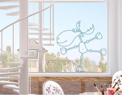 Christmas Inspiration From Around the World Glass Decor no.RY4 Dancing Moose