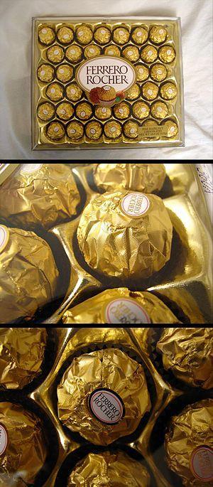 A box of Ferrero Rocher