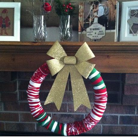 Christmas Sock Wreath {DIY}