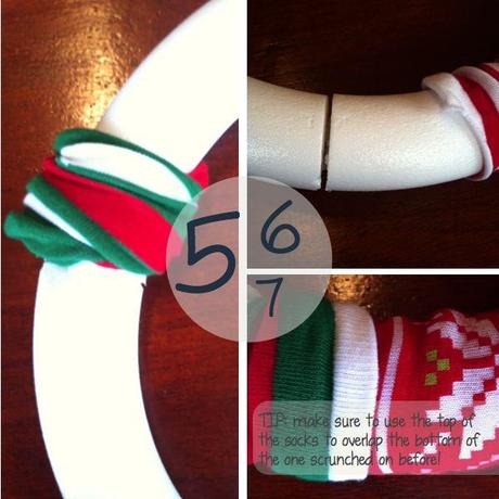 Christmas Sock Wreath {DIY}