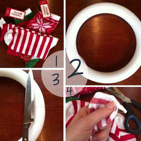 Christmas Sock Wreath {DIY}