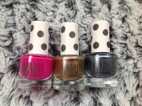Topshop nail varnish gift in High Voltage, Lunar and solar
