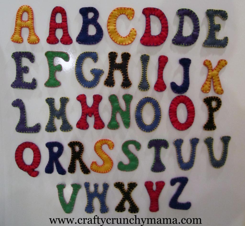 DIY Felt Letter Magnets