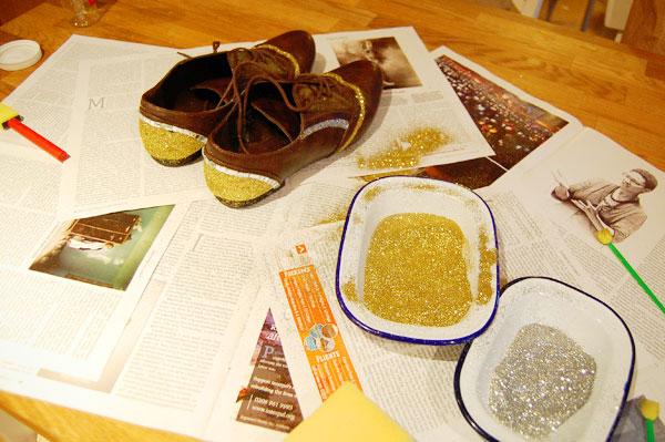 sparkly brogues diy tutorial