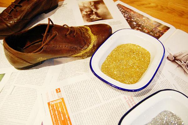 DIY glitter brogues tutorial