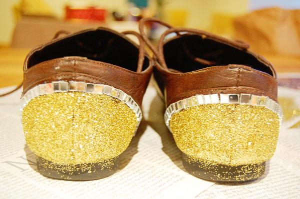 diy glitter shoes