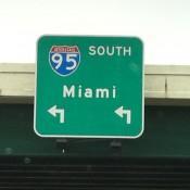 Taking I 95 South for the long drive to Miami