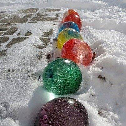 water balloons frozen ice