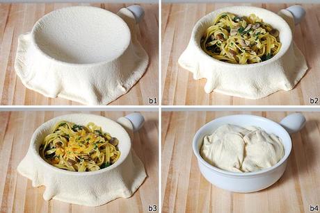 Tagliatelle Timbale with Wine Gravy Tagliatelle Timbale with Wine Gravy