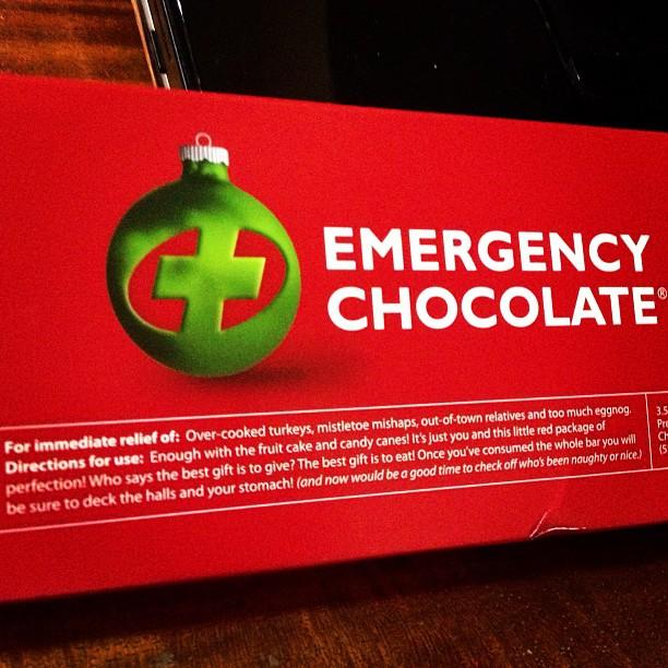 In case of emergency this Christmas… đŸ˜„ #christmas #chocolate