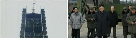 KJU tours the launch pad at Sohae Space Center (Photos: KCTV screengrabs)
