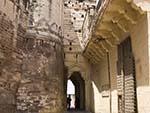 The main exterior wall of Mehrangarh Fort