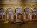 Phul Mahal (Flower Palace), whose 19th-century wall paintings depict the 36 moods of classical ragas