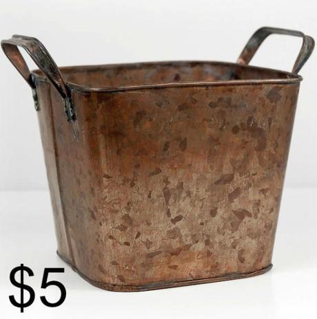 metal planter bucket