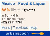 Mexico - Food & Liquor on Urbanspoon