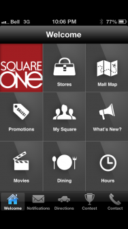 Shopping app for Square one shopping mall
