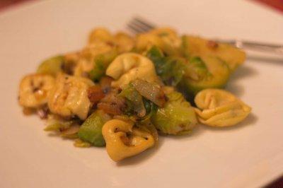 Meatless Monday Tortellini with Brussels Sprouts and Lemon