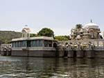 Elephant statues on the perimeter of Jag Mandir Palace