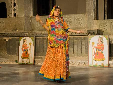 Dancer of traditional Rajasthan region dance