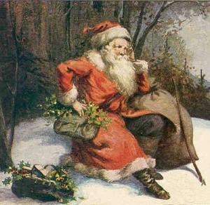 Saint Nicholas with holly