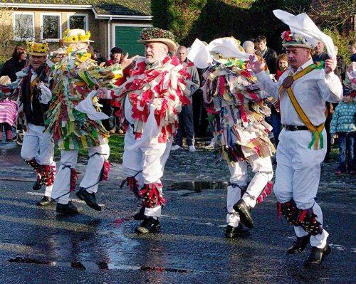 Morris dancers in Bottesford, Leicestershire (Boxing Day 2009)