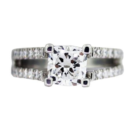 1.5ct cushion cut diamond engagement ring, cushion cut engagement ring