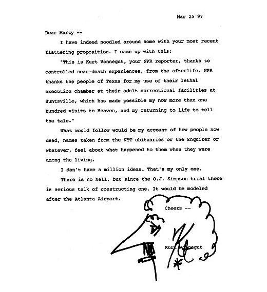 Kurt Vonnegut letters from the afterlife