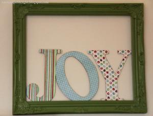 Framed Christmas Joy by cupofdelight at Blogspot