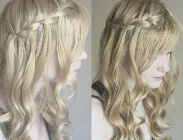 Loose waterfall braid