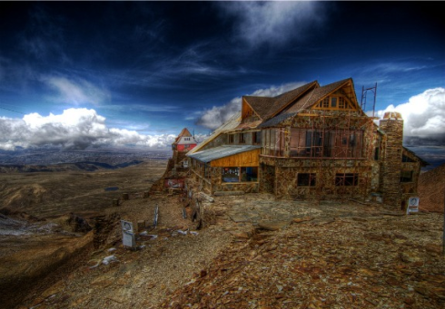 The lodge at Bolivia’s Chacaltaya Glacier was once the world’s highest ski resort—until the glacier melted away almost entirely in just 20 years. The lodge closed its ski facilities in 2009 and stands today amid a rocky, almost snowless moonscape. Photo courtesy of Flickr user ksfc84.