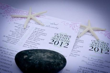 wedding program with florida theme Florida beach theme wedding program