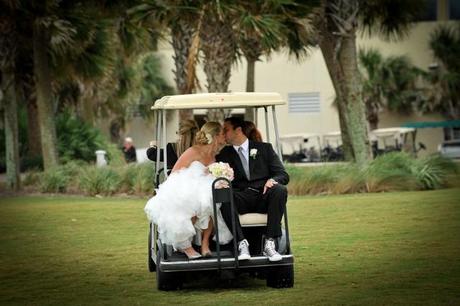 bride-groom-golf-cart bride and groom on golf cart