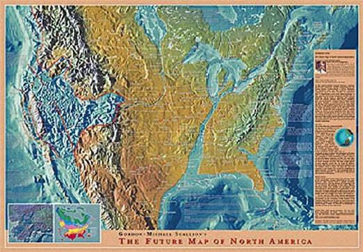 Future Map Of The United States By Gordon Michael Scallion - Map