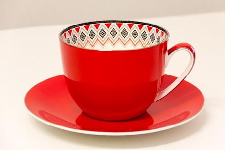 red T2 tea cup