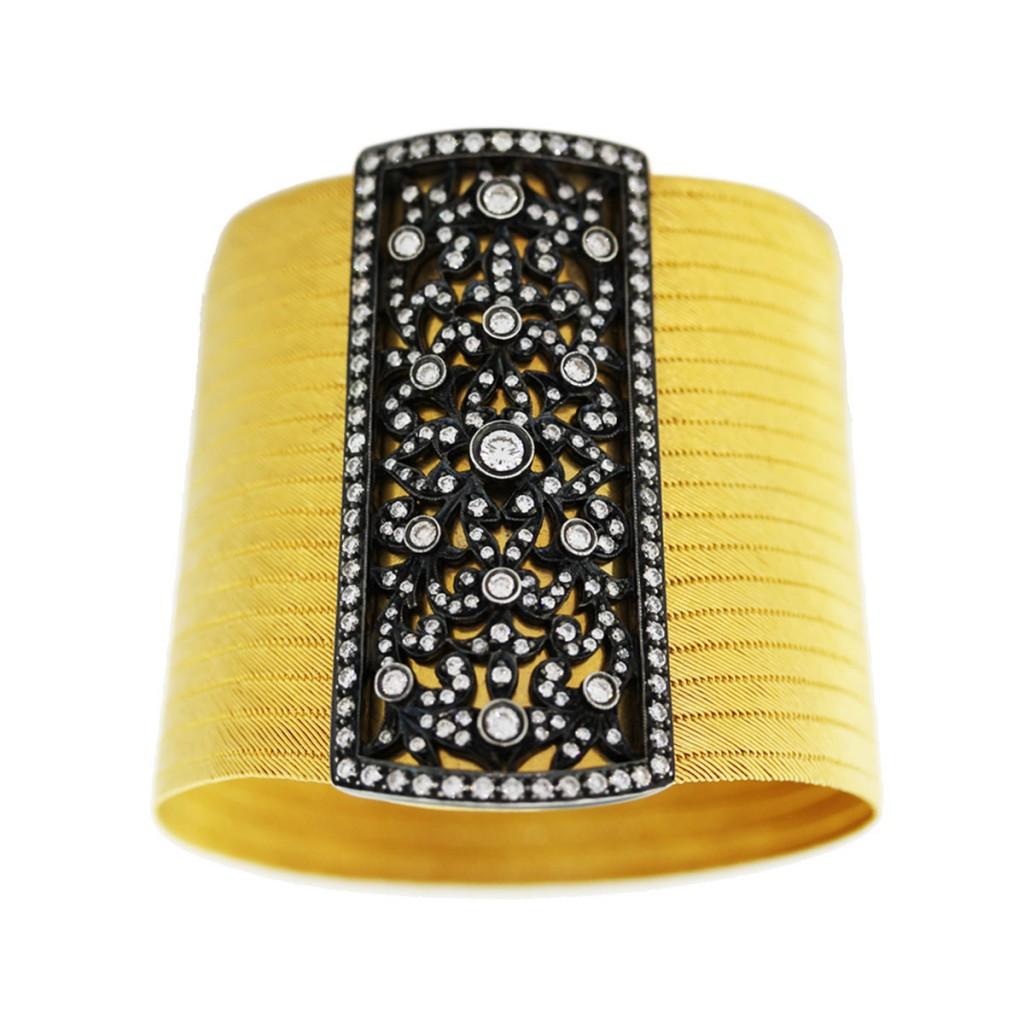 statement Cuff, y adkin, gold cuff bracelet, y adkin jewelry online