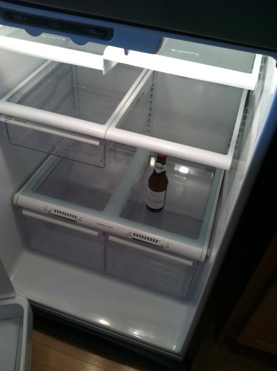 My fridge, at the end of the week. 