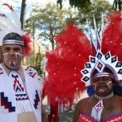Kenin and Lauren masquerading - Carnival in Trinidad