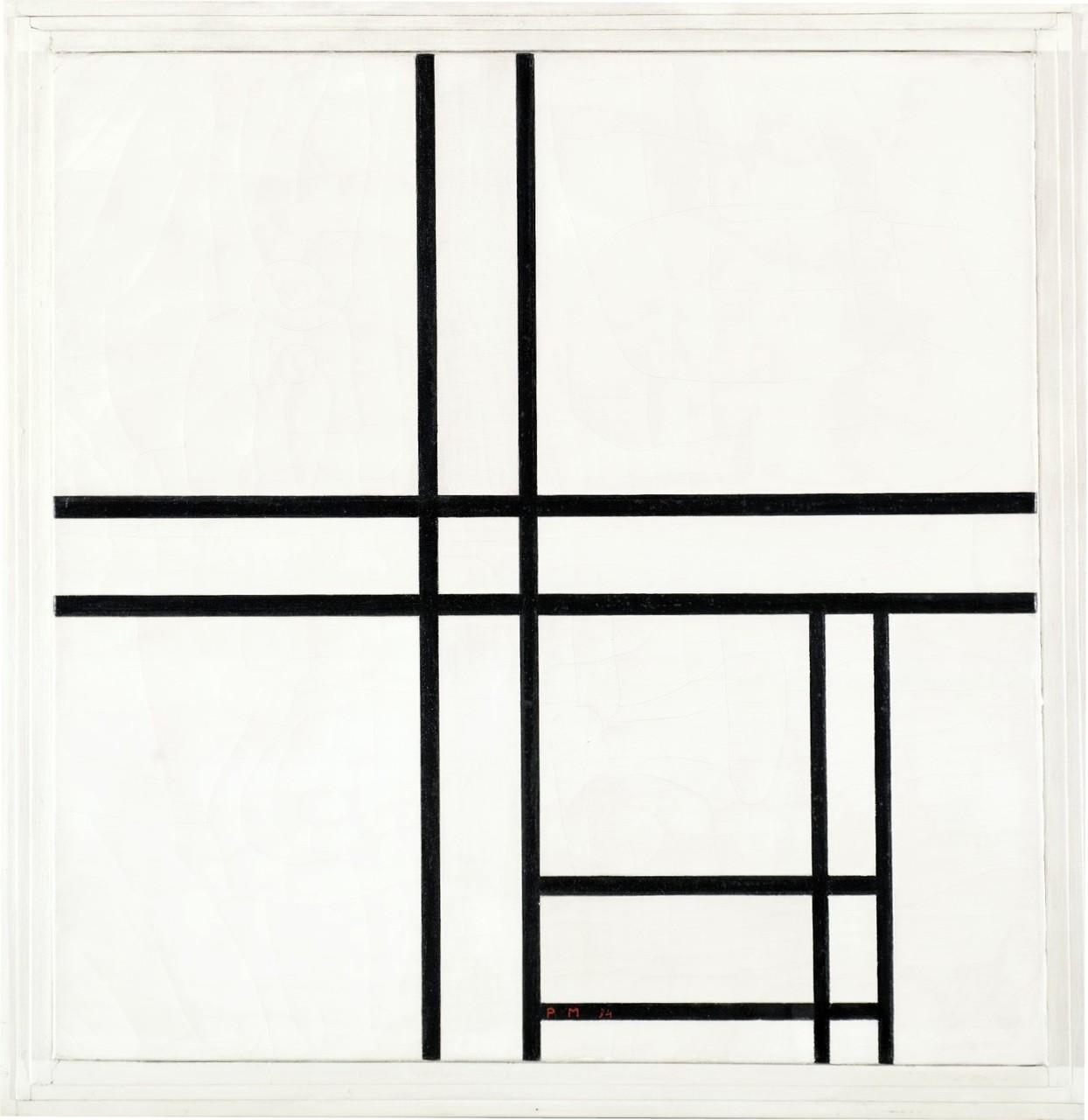 Mondrian art, mondrian abstract art, mondrian black and white